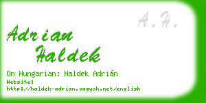 adrian haldek business card